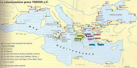 espansione greca nel Mediterraneo