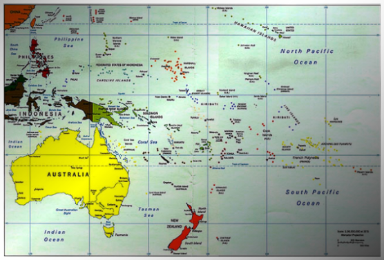 Mappa Oceania